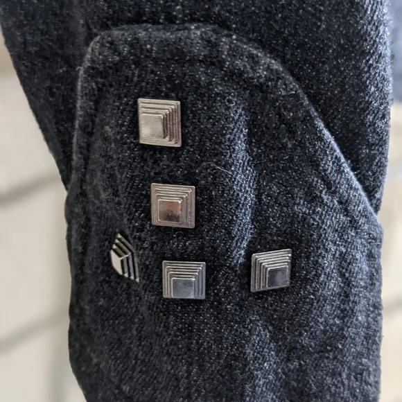 Chou Yatou black/gray denim moto jacket in Medium. - Picture 5 of 11